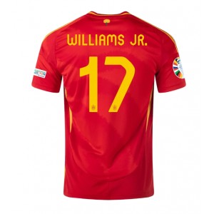 Fotbalové Dres Španělsko Nico Williams #17 Domácí Oblečení ME 2024 Krátký Rukáv